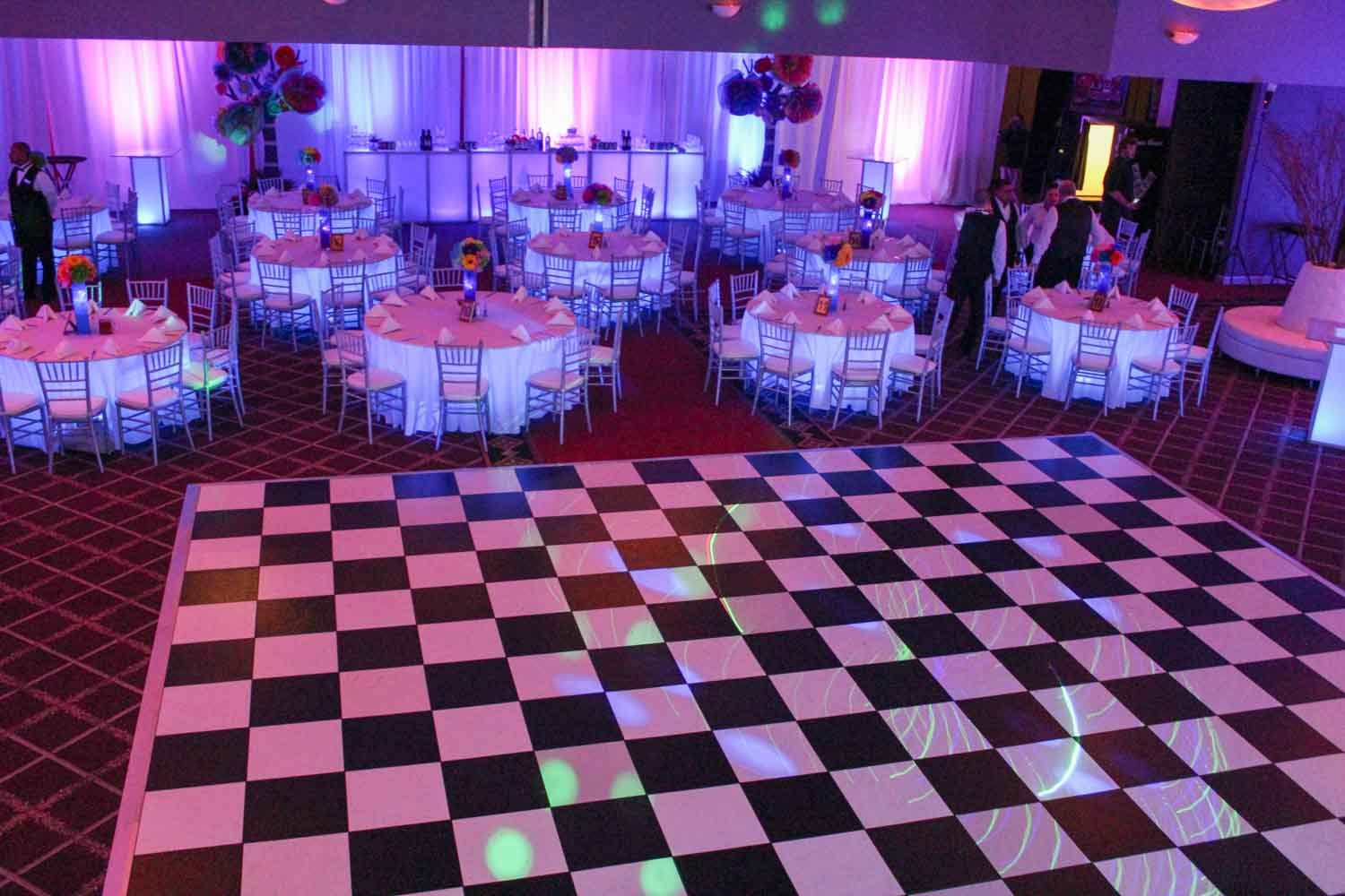 Black and White Dance Floor Rental (Checkerboard)