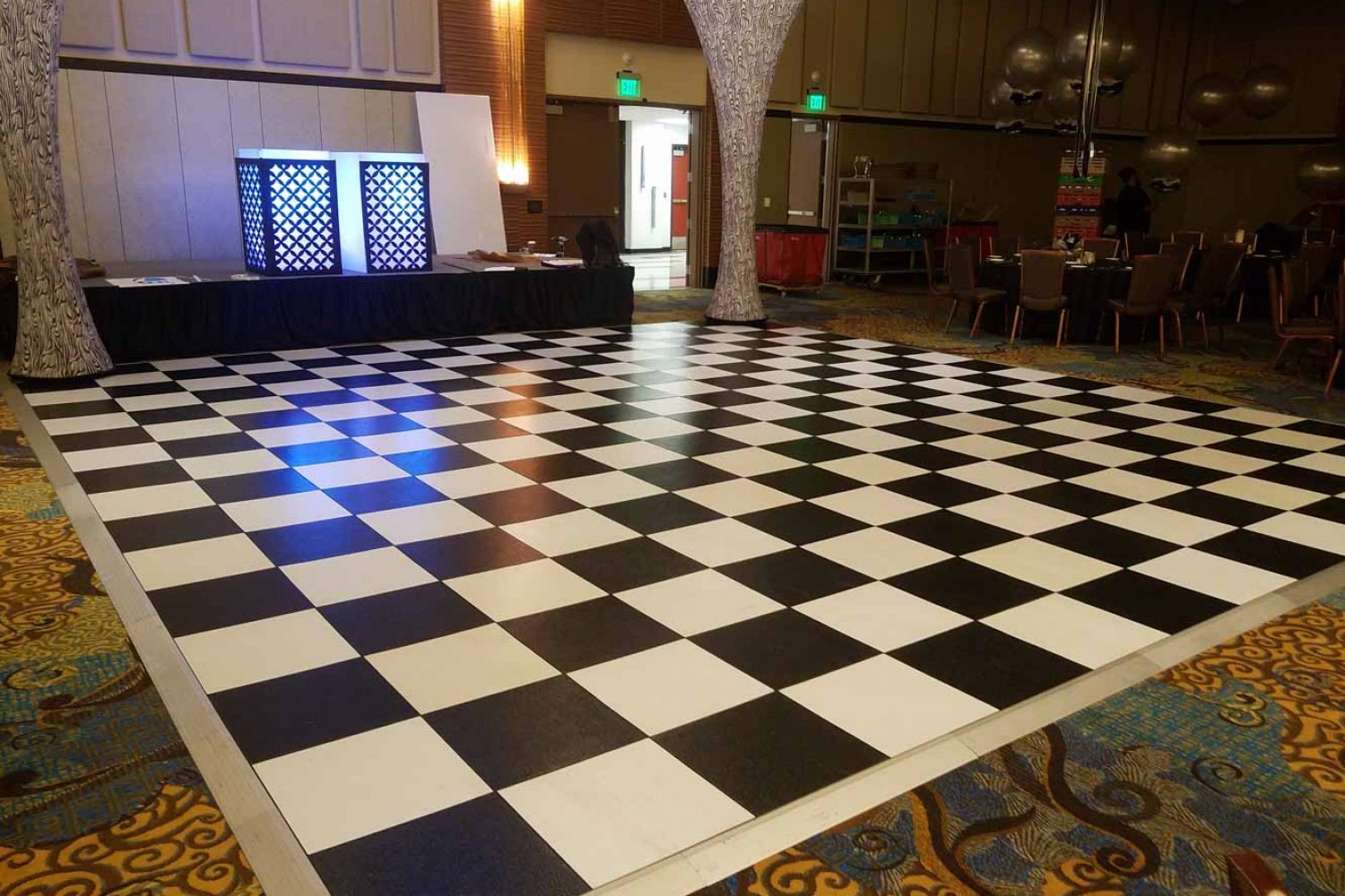 Black and White Dance Floor Rental (Checkerboard)