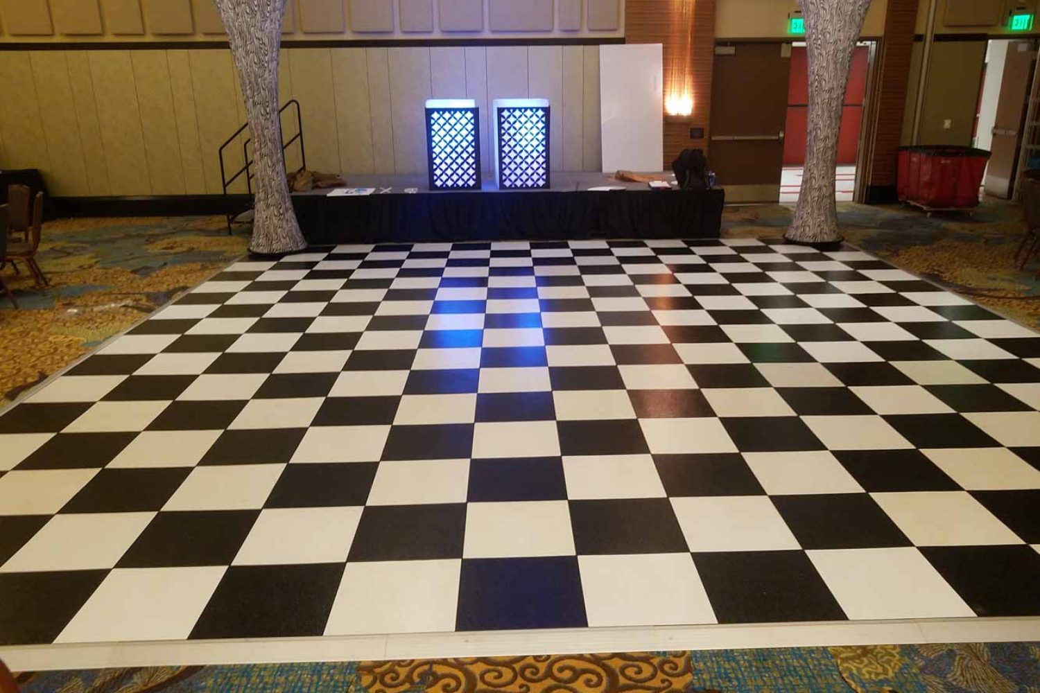 Black and White Dance Floor Rental (Checkerboard)